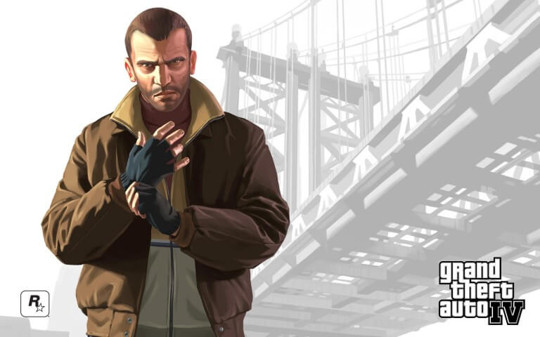 GTA4 zdjęcie głównej postaci Niko na ekranie ładowania